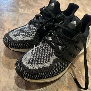 Adidas Black and Silver Running Shoes - Never worn